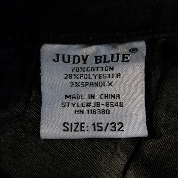 JUDY BLUE Los Angeles Women's Black Pants Distressed‎ 15/32 Skinny Fit - Picture 5 of 12
